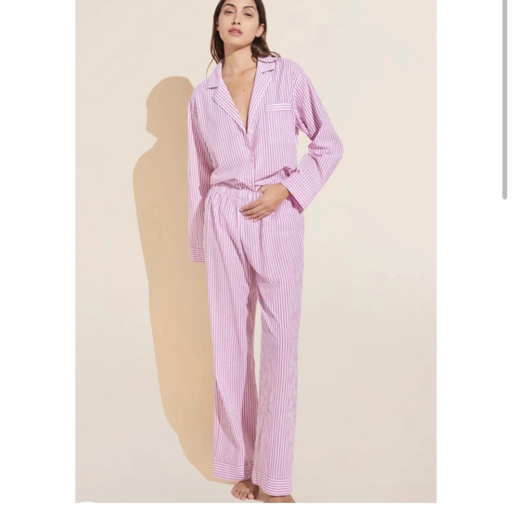 Eberjey Pink Striped Pajama Set